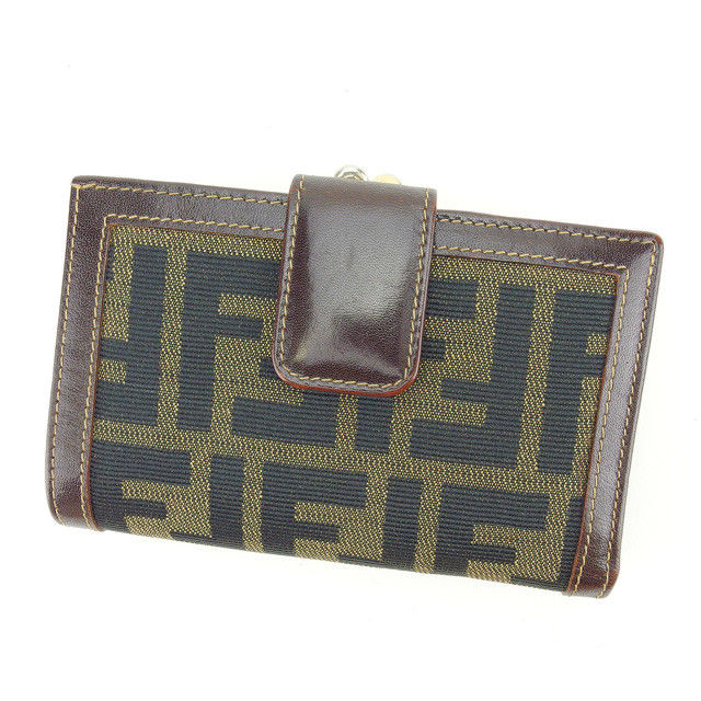 楽天市場】【財布】FENDI フェンディ ズッカ柄 がま口財布 2