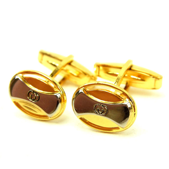【百貨店SALE★最大限度50％OFF】グッチ Gucci 折り返し 付属物 メンズ可 ゴールド×しろがね色 【グッチ】 T12029 【中古】 ブランド名 ご機嫌ブランド名 ヴィンテージ 貨物輸送無料