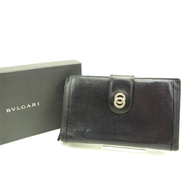 【Fashion Special Fair★24％OFFクーポン】ブルガリ 長財布 ラウンドファスナー ドッピオトンド ブラック レザー ＢＶＬＧＡＲＩ 【ブルガリ】 t13833s 【中古】 ブランド ハイブランド ヴィンテージ 送料無料