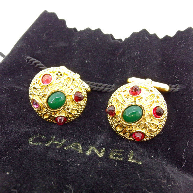 楽天市場】シャネル CHANEL カフスボタン ココマーク ゴールドx