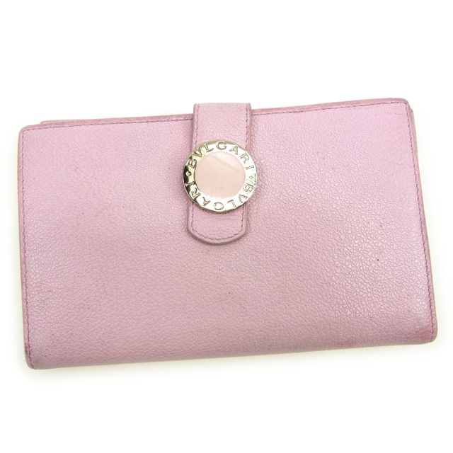 【お買い物マラソン★30％OFFクーポン】ブルガリ 長財布 ラウンドファスナー ピンク レザー ＢＶＬＧＡＲＩ 【ブルガリ】 t15619s 【中古】 ブランド ハイブランド ヴィンテージ 送料無料