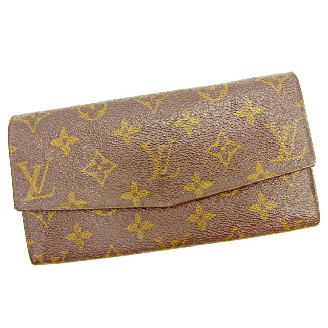 【お買い物マラソン★30％OFFクーポン】ルイ ヴィトン 長財布 ファスナー付き長財布 旧ポシェットポルトモネクレディ モノグラム ブラウン PVC×レザ- ＬＯＵＩＳ ＶＵＩＴＴＯＮ 【ルイ・ヴィトン】 t15870s 【中古】 ブランド ハイブランド ヴィンテージ 送料無料