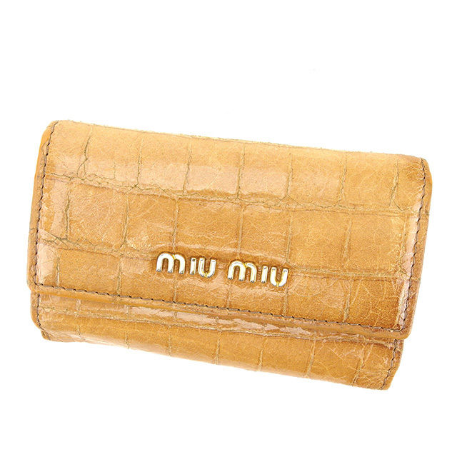 MIUMIU レザー ブラウン ターンロック キーケース 7135 MIUMIU レザー ブラウン ターンロック キーケース 7135 - メルカリ