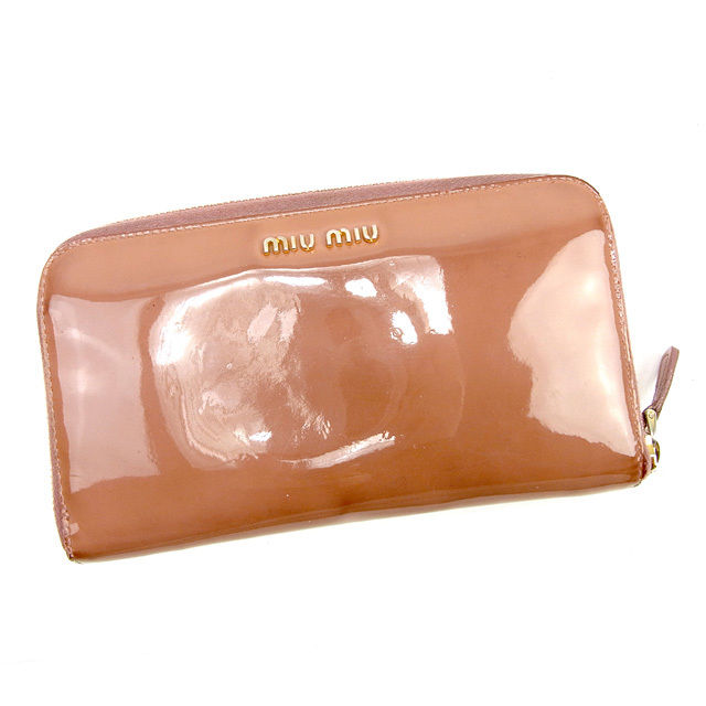 楽天市場】ミュウミュウ MIU MIU 長財布 リボン サーモンピンク