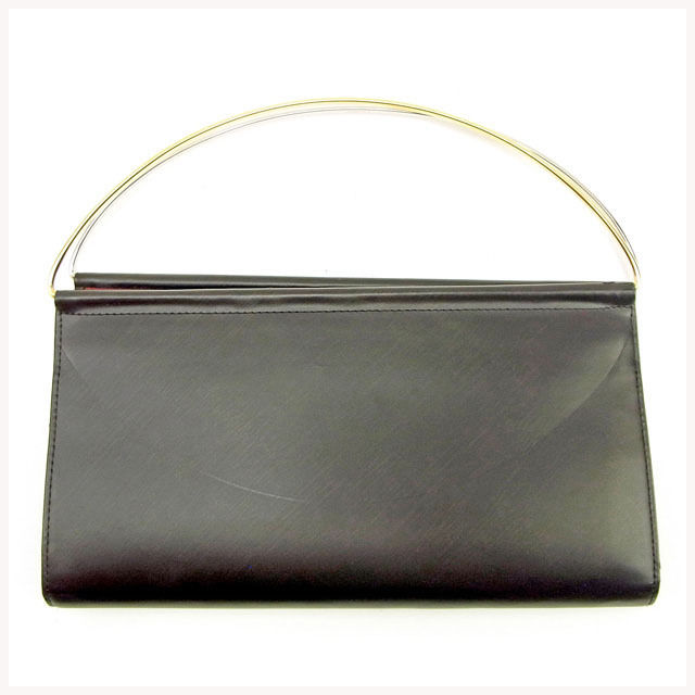【雨季得SALE★21％OFFクーポン券】カルティエ 長紙入れ ブランド名紙入れ さいふ 手持ち部分付き添い人ウォレット 黒いこと×ボルドーワイン系 なめし革 トリニティ t12310 【中古】 ブランド名 ご機嫌ブランド名 ヴィンテージ 貨物輸送無料