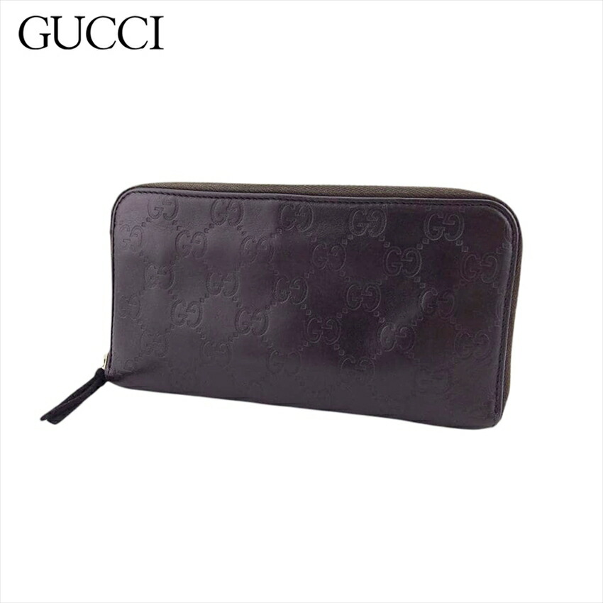 楽天市場】【中古】GUCCI ラウンドファスナー長財布 グッチシマ レザー