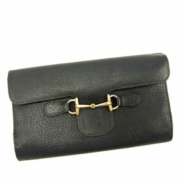 楽天市場】【財布】GUCCI グッチ レザー 3つ折長財布 黒 ブラック