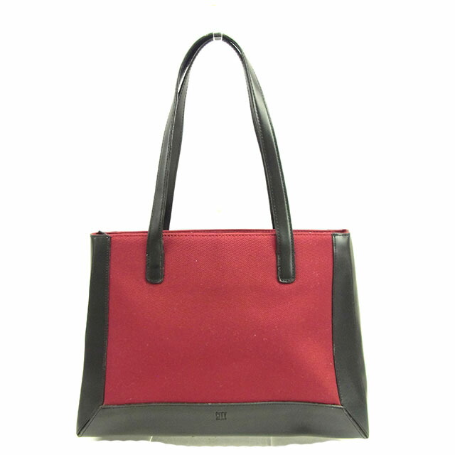 Donna Karan New York Dkny Tote Bag Shoulder Lady S By Color Logo Bordeaux X Black Beauty Product Q090