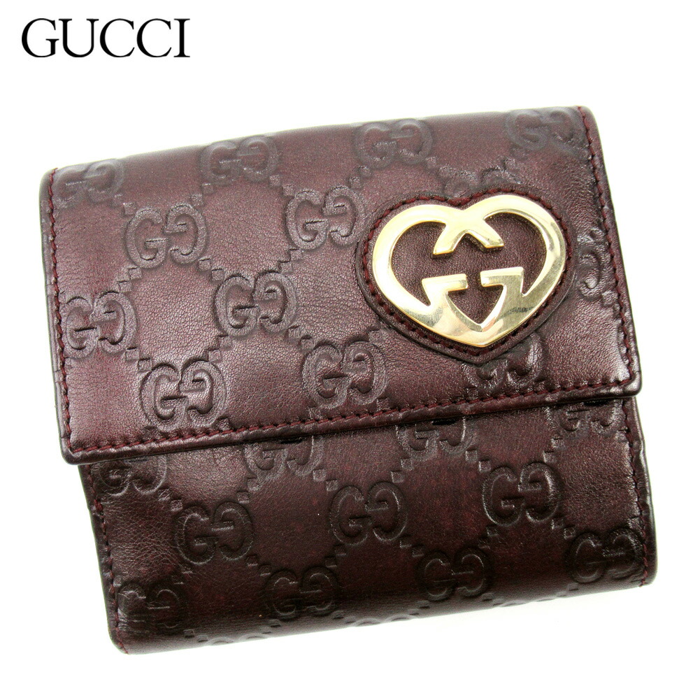 【希少】GUCCI　レザー財布　グッチシマ　チョコレート色 楽天市場】グッチ GUCCI Wホック グッチシマ 256997 二つ折り