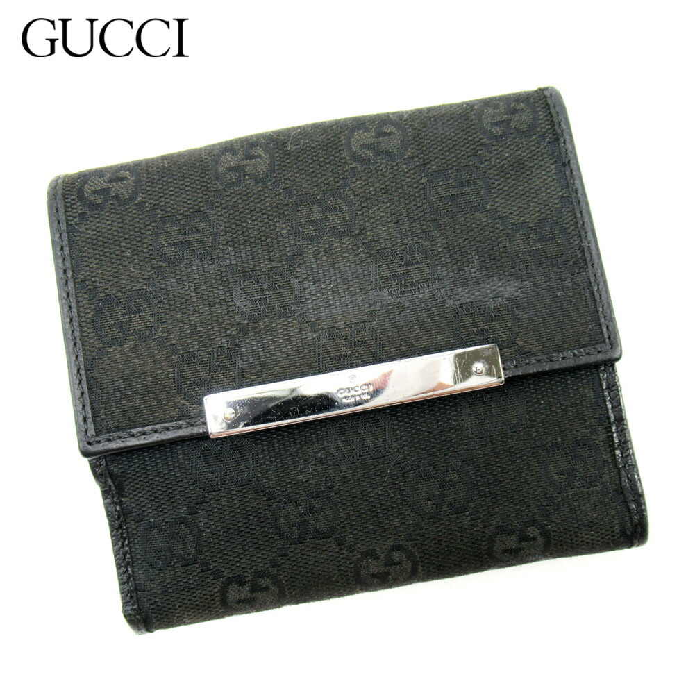 GUCCI グッチ Wホック レザー ブラック 二つ折り財布 財布 571 楽天市場】グッチ GUCCI 財布 Wホック 二つ折り財布 035 2778