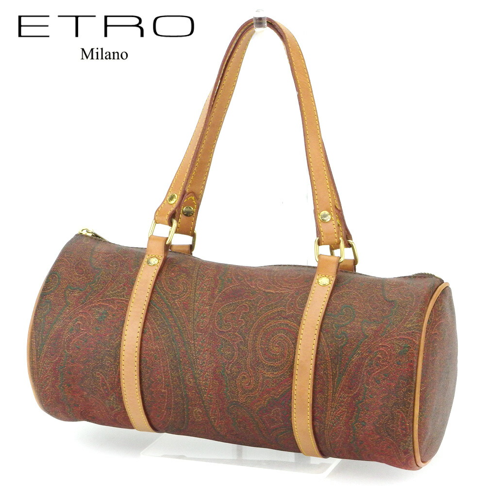 ETRO　エトロ　ボストンバッグ　レザー　ブラウン kkd786-1.jpg