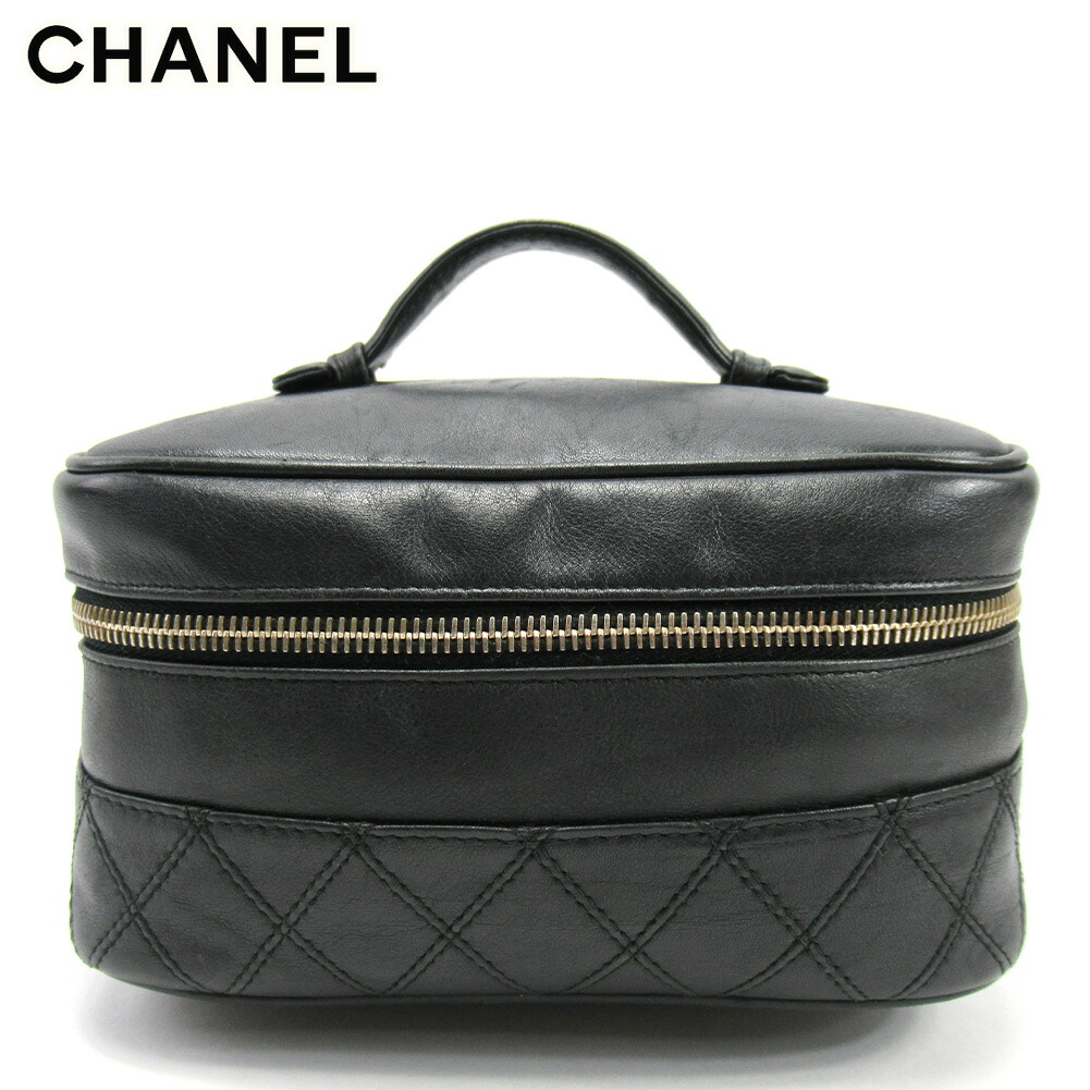 【百貨店SALE★最大限度50％OFF】シャネル バニティ ブランドバニティ バニティ かざり付ける合切袋 レディース 逃げ口 夏 品目 黒いこと なめし革 ビコローレ 貨物輸送無料 【中古】 t16666 ブランド名 ご機嫌ブランド名 ヴィンテージ 貨物輸送無料
