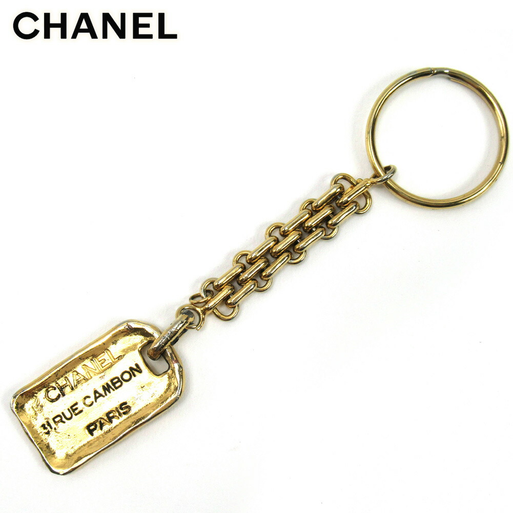 CHANEL ゴールドトーン キーホルダー シャネル CHANEL キーホルダー チャーム ゴールド 小物 アイコン