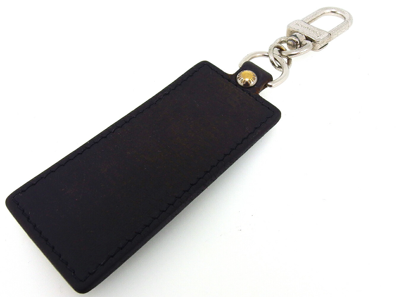 ルイ ヴィトン キーホルダー VUITTON LOUIS キーリング レザー×メタル 