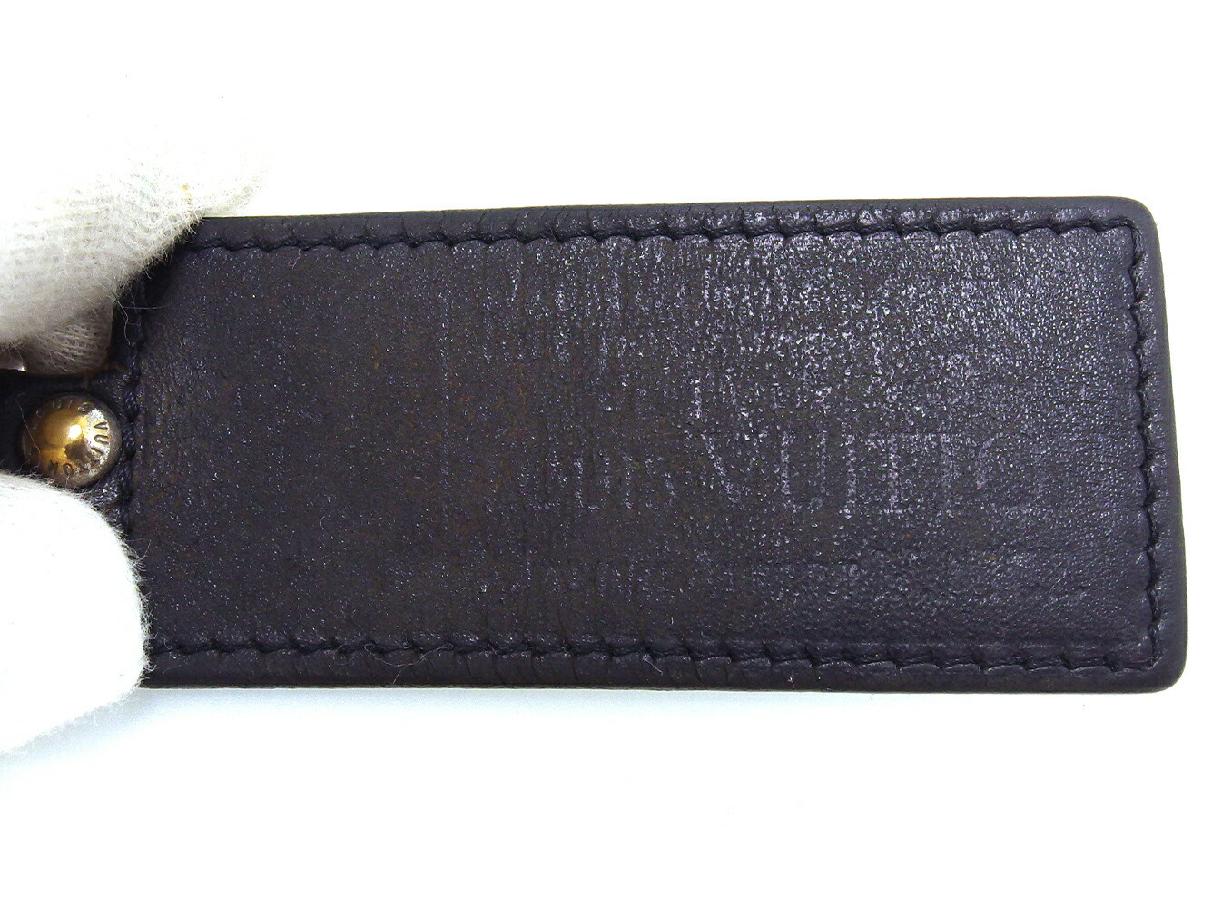 ルイ ヴィトン キーホルダー VUITTON LOUIS キーリング レザー×メタル 