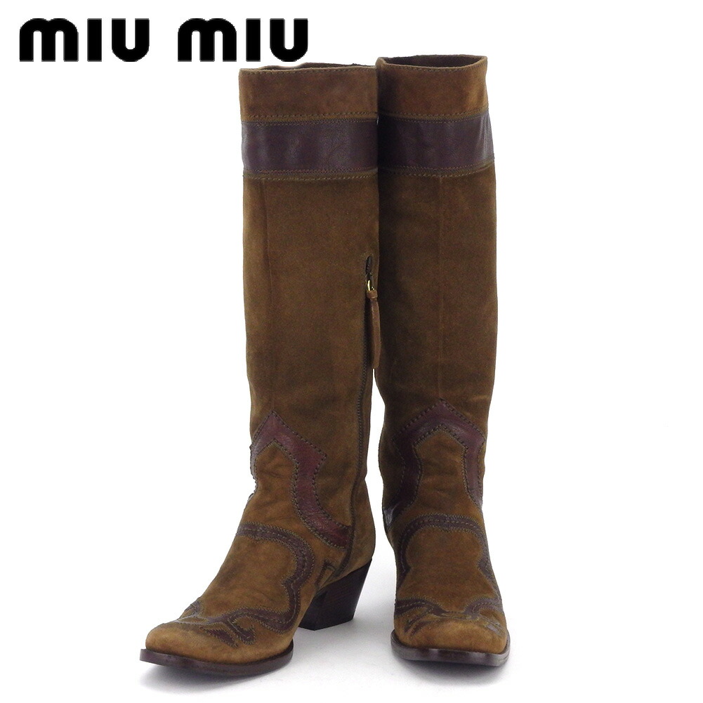 miu miu ウエスタンブーツ　ミュウミュウ　ヴィンテージ　ブーツ　37 miu miu ウエスタンブーツ ミュウミュウ ヴィンテージ ブーツ 37