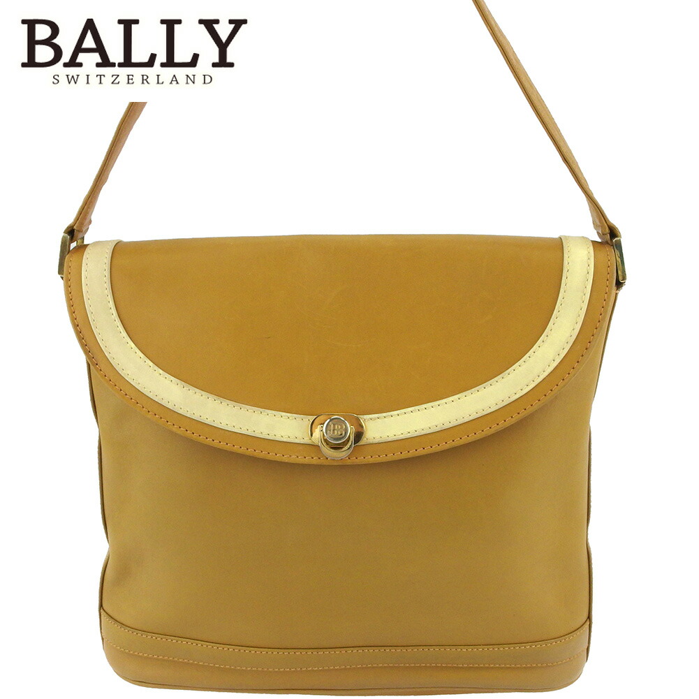 大特価放出本物 Shoulder バリー レザー バック 斜め掛けショルダー Bally バリー レディース Bag ゴールド Bally ゴールド ショルダーバッグ Bマーク バリー バック メンズ バッグ F1685 ブランドデポ Tokyo バリー 楽天スーパーセール Bally オフ