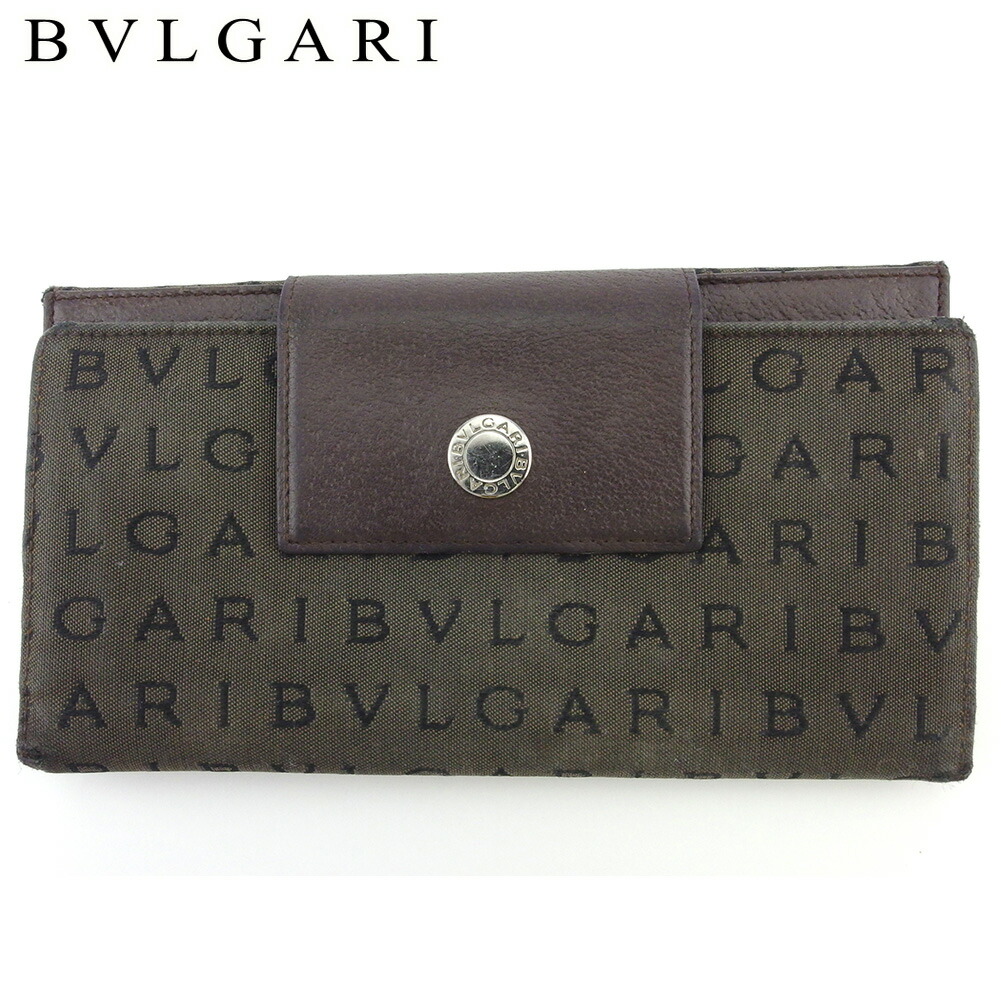 ブルガリ　激レア　美品　ロゴマニア　ブラウン長財布　キャンバス&レザー　メンズ 楽天市場】【財布】BVLGARI ブルガリ ラウンドファスナー 長財布