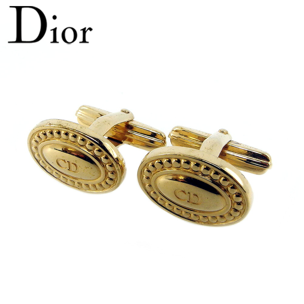 【百貨店SALE★最大限度50％OFF】クリスチャンディオール 折り返し メンズ ロゴタイプ ゴールド Dior 【クリスチャンディオール】 T18469 【中古】 ブランド名 ご機嫌ブランド名 ヴィンテージ 貨物輸送無料