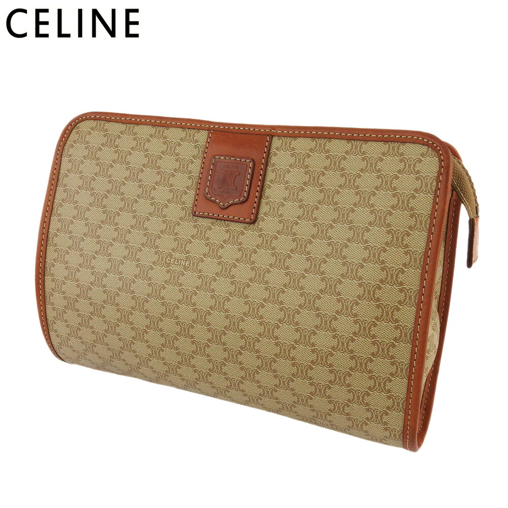 CELINE クラッチバッグ レザー セカンドバッグ PVC ブラウン メンズ バッグ ショルダーバッグ バッグ ショルダーバッグ 