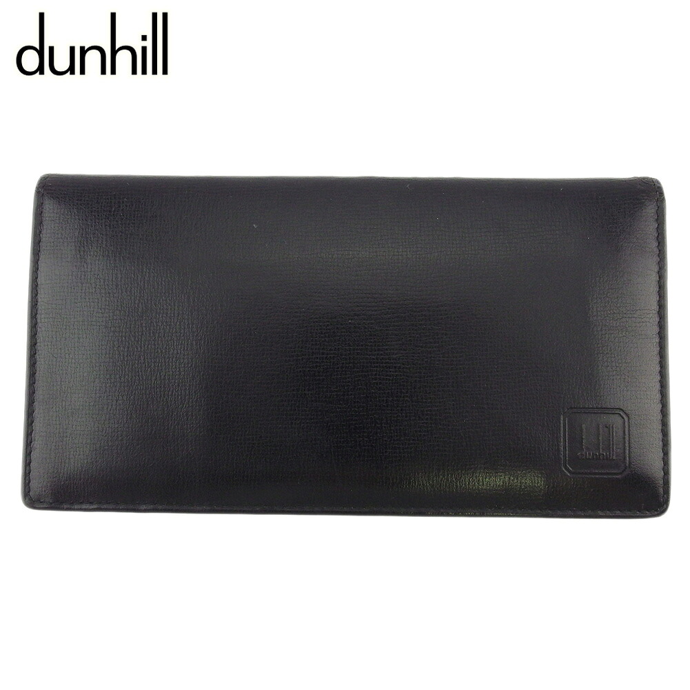 【お買い物マラソン★30%OFFクーポン】ダンヒル 長札入れ 札入れ メンズ ロングテールロゴ ブラック レザー dunhill C3976 【中古】 ブランド ハイブランド ヴィンテージ 送料無料|ブランドデポ TOKYO