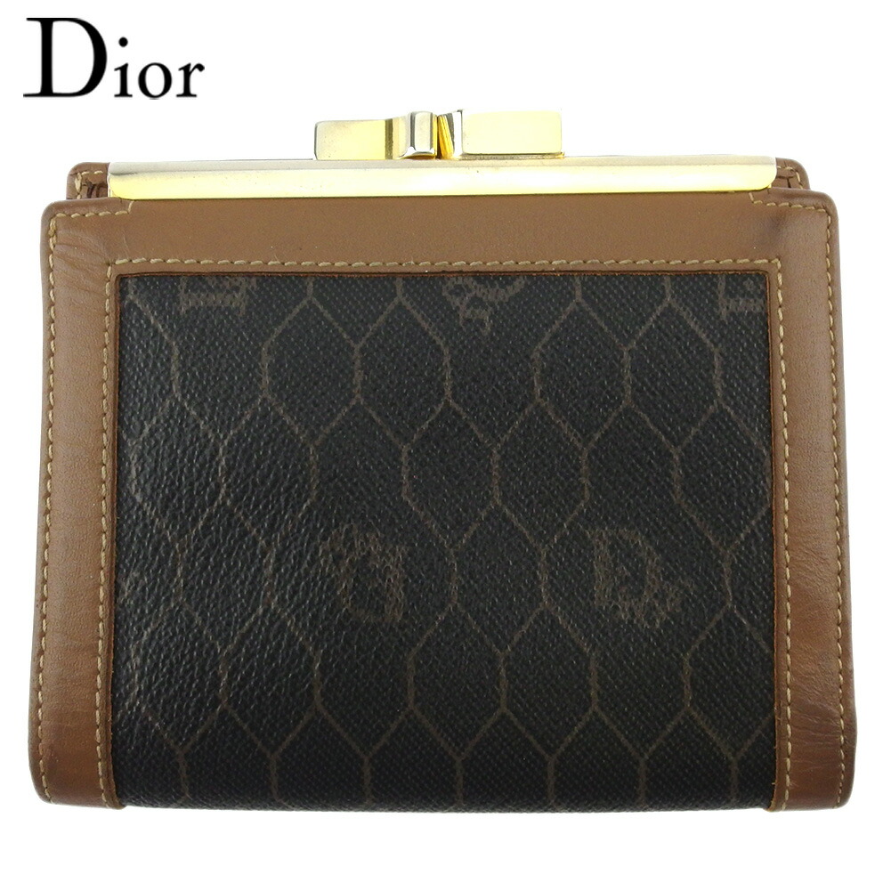【美品】 Christian Dior 二つ折り財布　がま口　ヴィンテージ 楽天市場】Christian Dior クリスチャン ディオール 編み込み 2