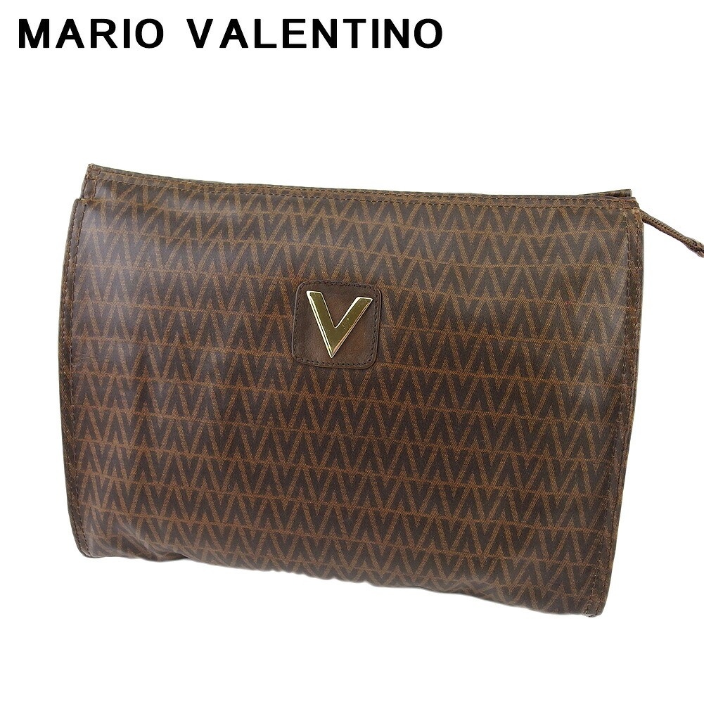 【お買い物マラソン★30％OFFクーポン】マリオ ヴァレンティノ クラッチバッグ バック セカンドバッグ バック バッグ バック レディース メンズ Vマーク ブラウン ゴールド PVC MARIO VALENTINO L3530 【中古】 ブランド ハイブランド ヴィンテージ 送料無料｜ブランドデポ TOKYO 17,446円