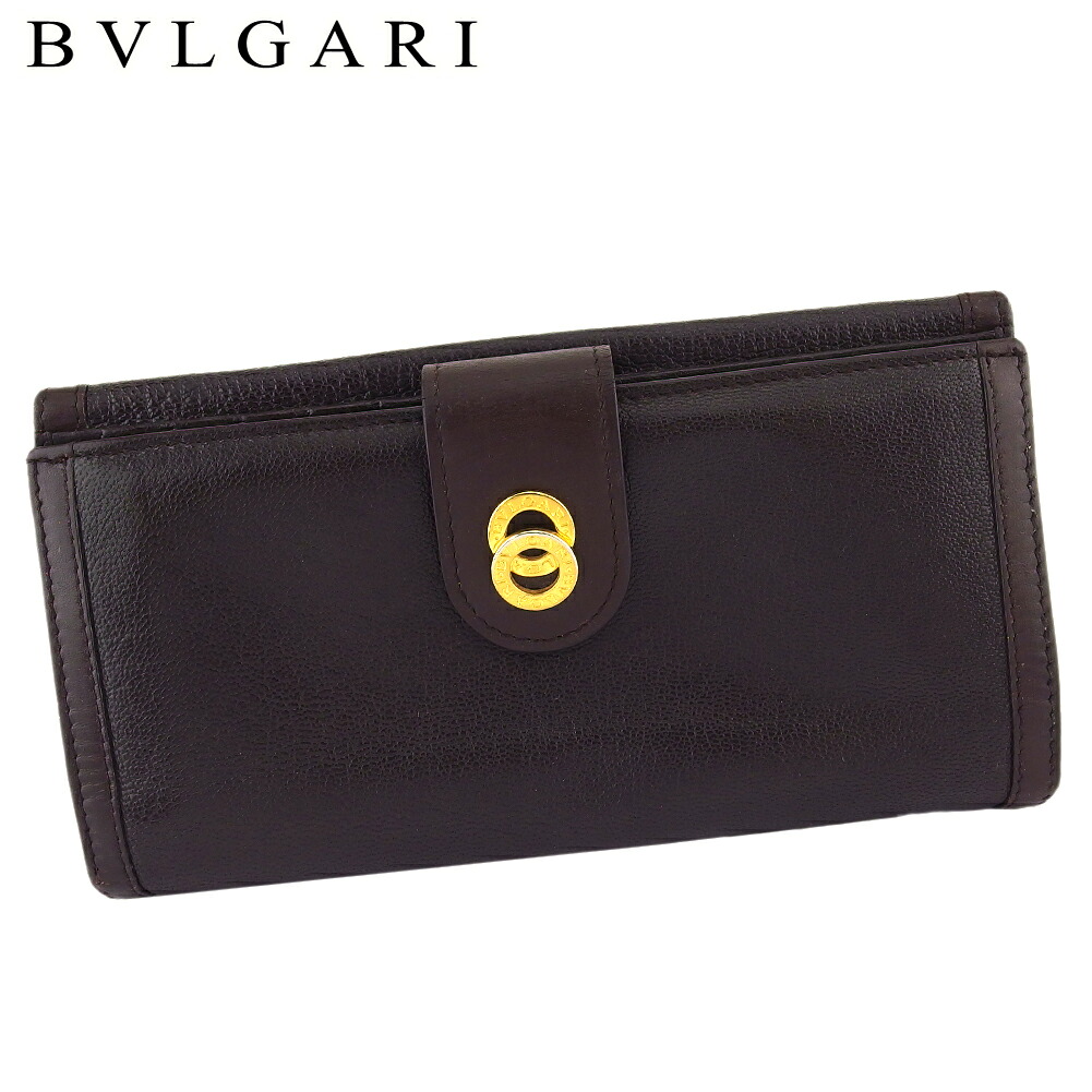 【30％OFFクーポン】ブルガリ 長財布 ブランド財布 さいふ Wホック ファスナー付き 財布 レディース メンズ アウトレット 夏 アイテム ブラウン ゴールド レザー ドッピオトンド 送料無料 【中古】 t19727 ブランド ハイブランド ヴィンテージ 送料無料 25,127円