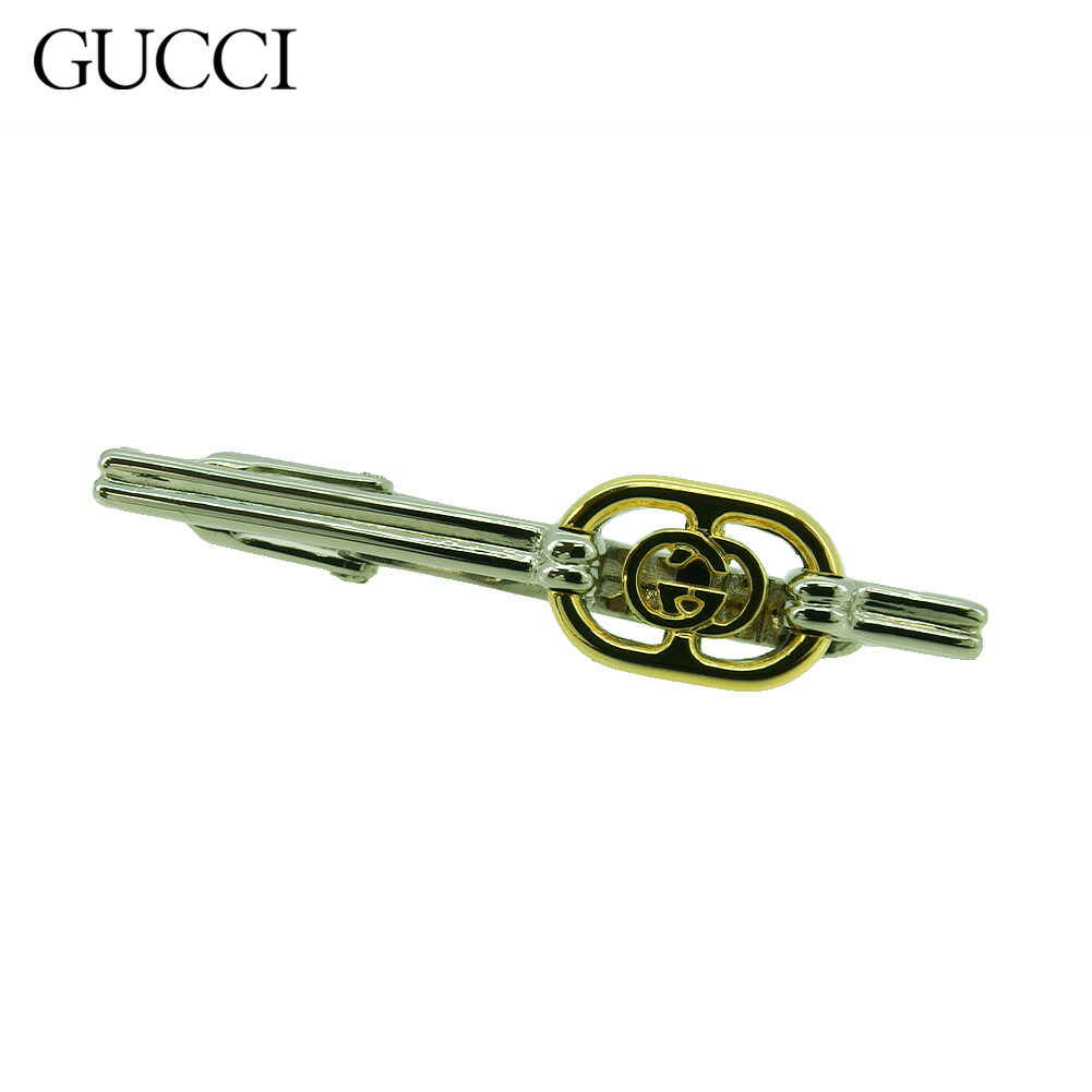 グッチGUCCIネクタイピン シルバー ゴールド 楽天市場】グッチ ネクタイピン インターロッキングG ネクタイ