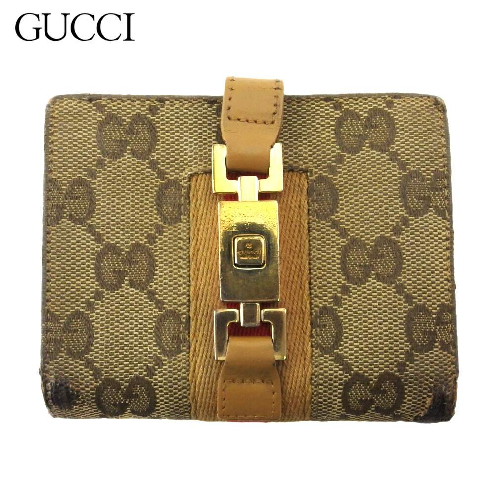 グッチ　折り財布　二つ折り財布　シェリーライン　ジャッキー　GGキャンバス　美品 楽天市場】【財布】GUCCI グッチ ジャッキー GGキャンバス シェリー W
