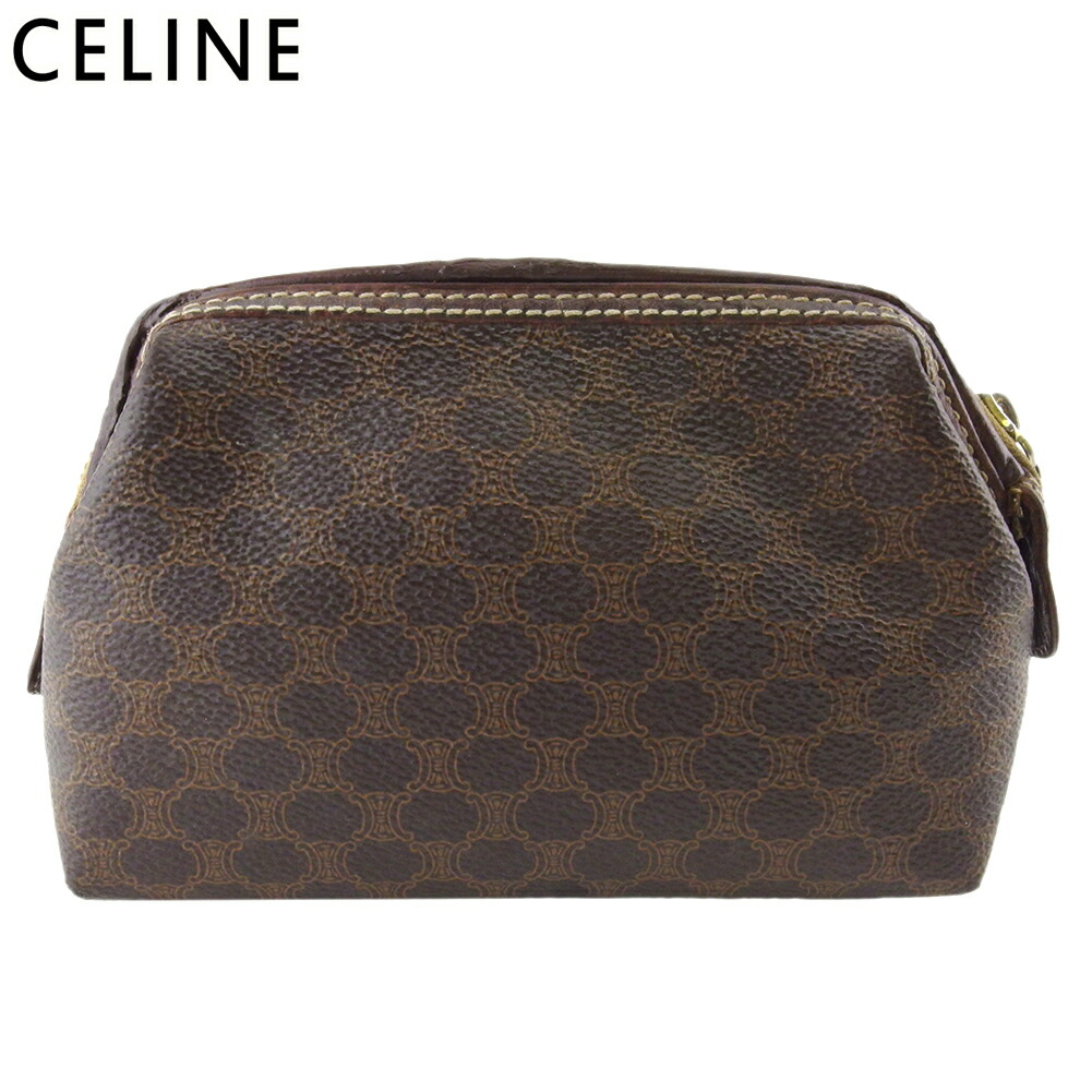 楽天市場】セリーヌ Celine MC98/2 ポーチ マカダム柄 ブラウン