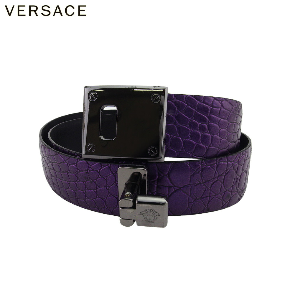 GIANNI VERSACE　ジャンニヴェルサーチ　ベルト　メドゥーサ ラ メドゥーサ レザー ベルト ブラック | VERSACE JP