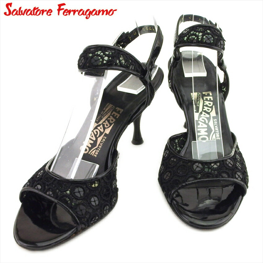 未使用品✨Ferragamo フェラガモ　サンダル　パンプス　レザー　ブラック 楽天市場】［PR］【美品】FERRAGAMO フェラガモ ヴァラ フラット