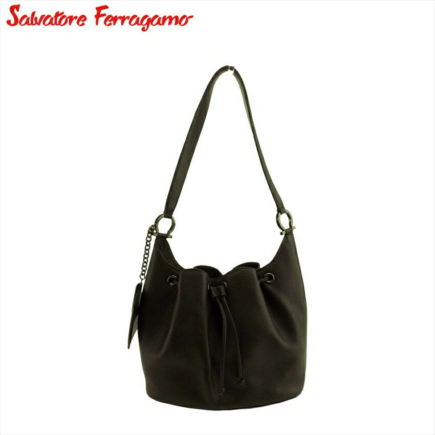 【美品】サルヴァトーレフェラガモ ヴァラリボン ミニショルダーバッグ レザー Salvatore Ferragamo サルヴァトーレ フェラガモ ヴァラリボン