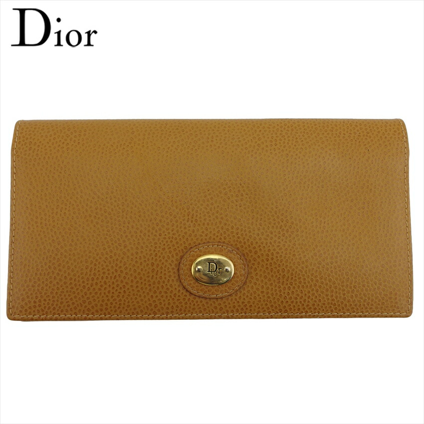 【雨季得SALE★21％OFFクーポン券】クリスチャンディオール 長紙入れ ブランド名紙入れ さいふ ジッパー付き添い人 紙入れ レディース メンズ 逃げ口 夏 科目 ベージュ ゴールド なめし革 ロゴタイプ一皿 貨物輸送無料 【中古】 t20789 ブランド名 ご機嫌ブランド名 ヴィンテージ 貨物輸送無料