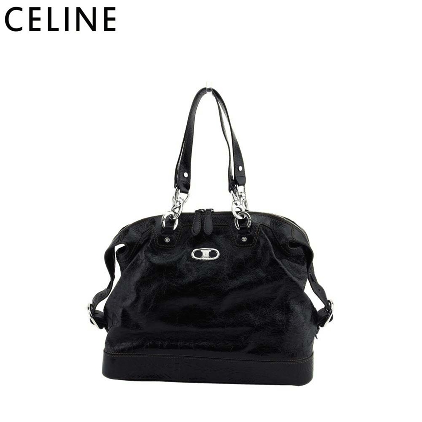 セリーヌ トートバッグ ハンド T20795 CELINE クラック加工 シルバー