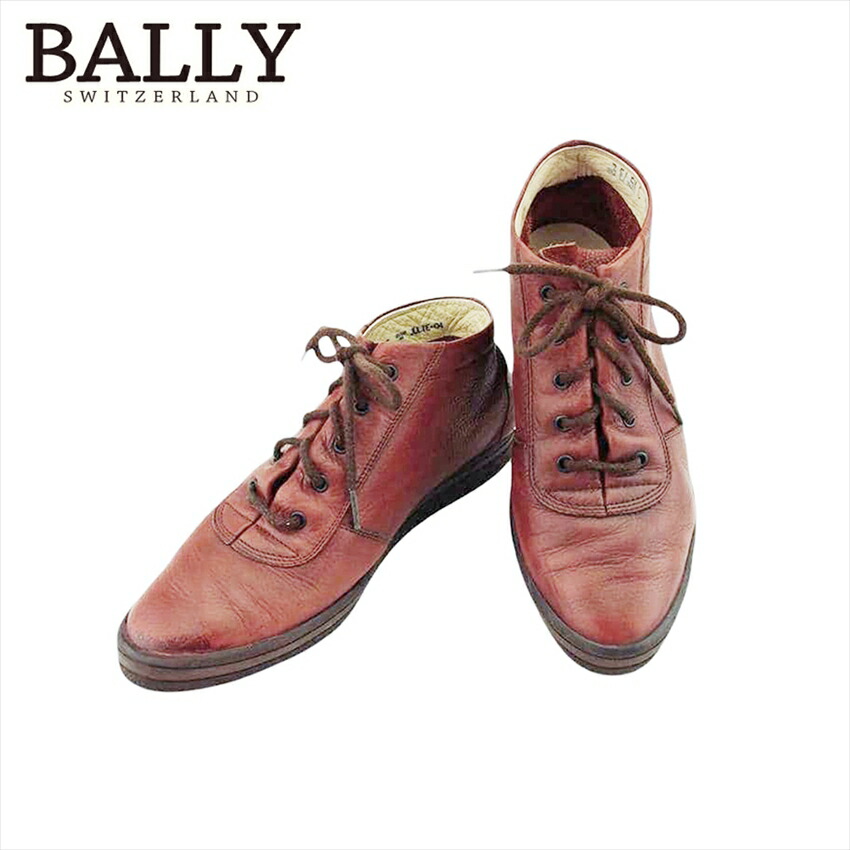 【お買い物マラソン★30％OFFクーポン】【中古】 バリー ショートブーツ シューズ 靴 レディース ブラウン レザー BALLY C4474 ブランド ハイブランド ヴィンテージ 送料無料