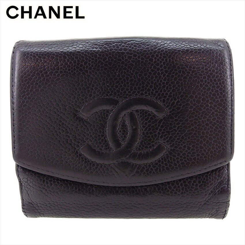 CHANEL 二つ折り財布 ブラック CHANEL シャネル 二つ折り財布 レディース AP3817 B15615 94305