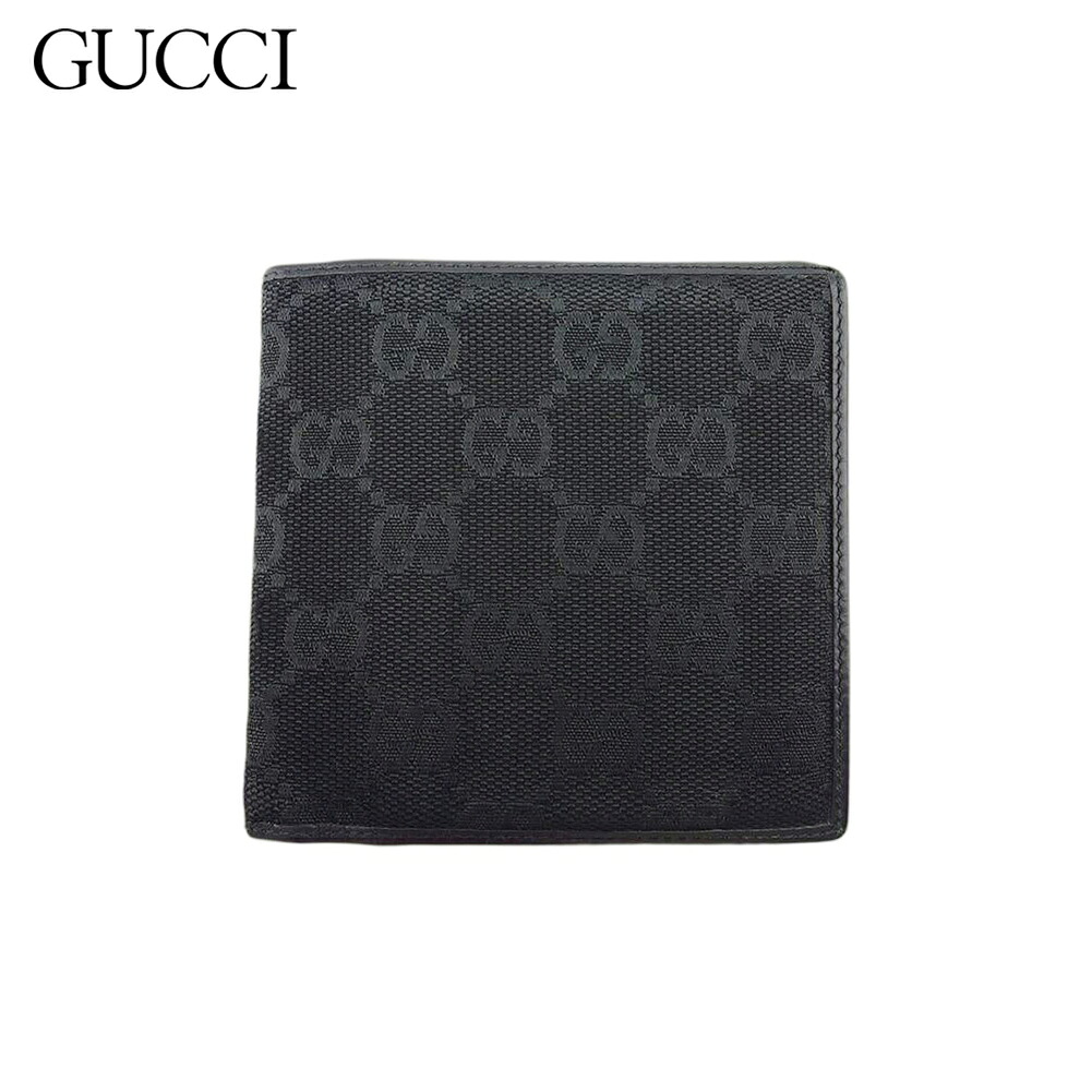 【雨季得SALE★21％OFFクーポン券】【中古】 グッチ 三つ折り 紙入れ ミニ紙入れ メンズ GG柄 GG帆布 黒いこと 帆布×なめし革 GUCCI T21389 ブランド名 ご機嫌ブランド名 ヴィンテージ 貨物輸送無料