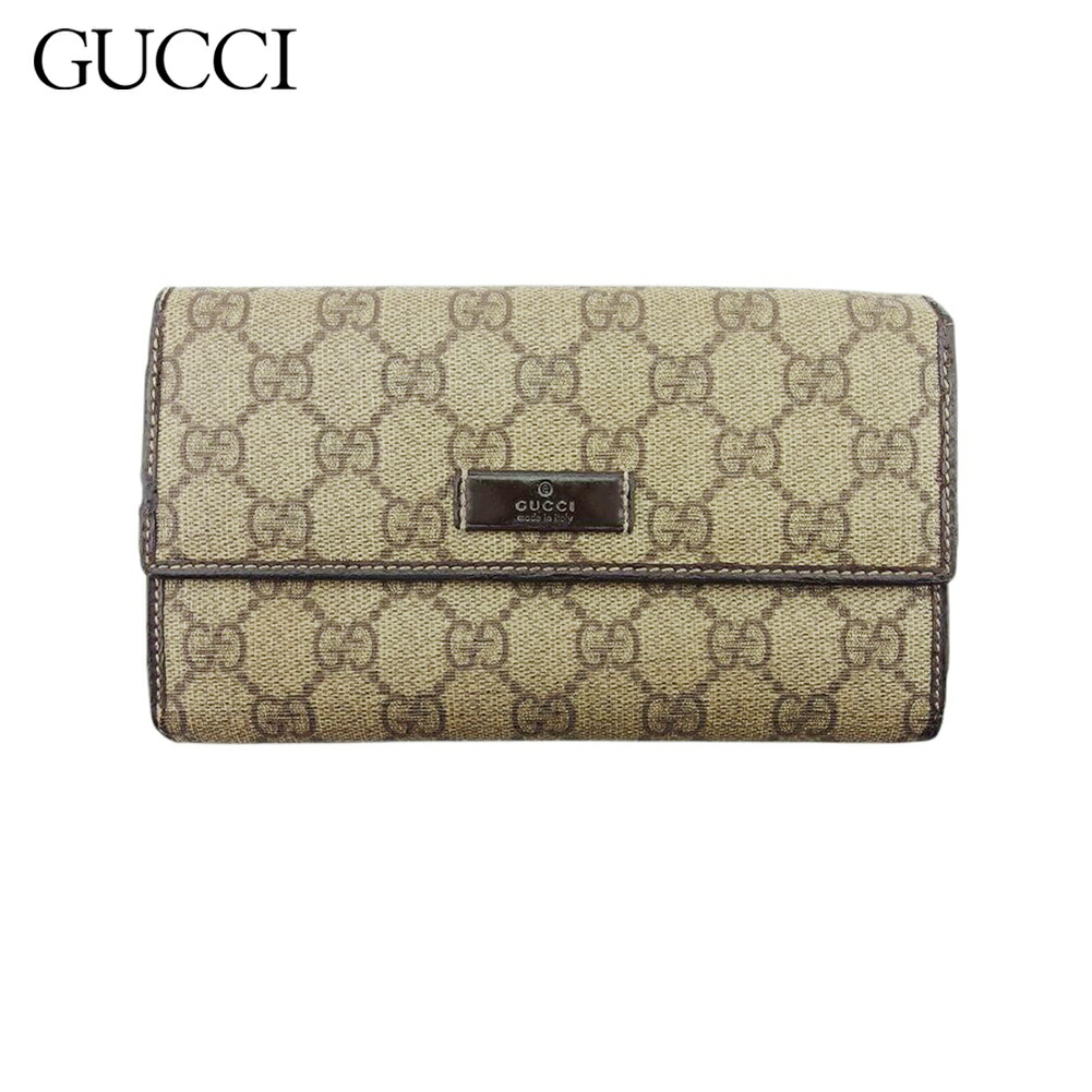 GUCCI グッチ オールドグッチ 長財布 ggスプリーム PVC ブラウン GUCCI グッチ オールドグッチ 長財布 ggスプリーム PVC ブラウン