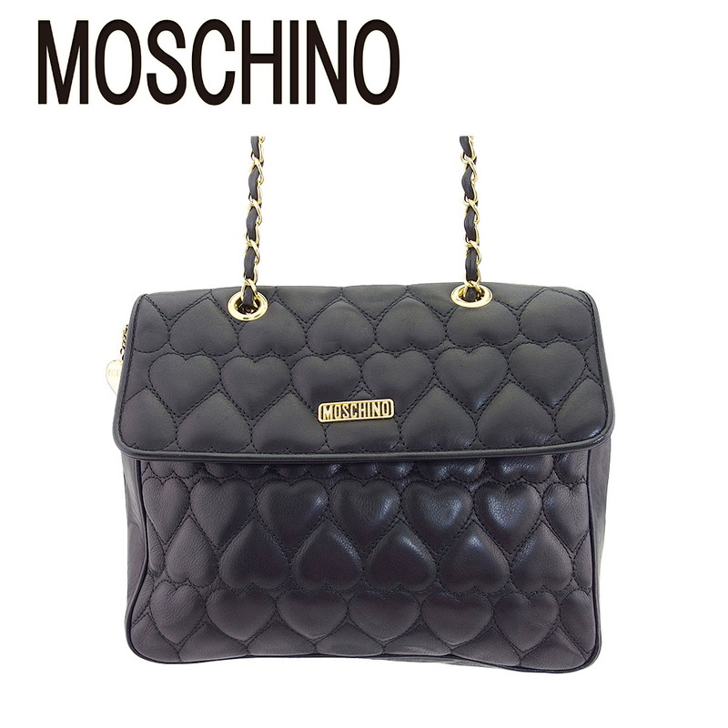 未使用級 ラブモスキーノ チェーンショルダーバッグ ハート ラインストーン 未使用級 ラブモスキーノ チェーンショルダーバッグ ハート