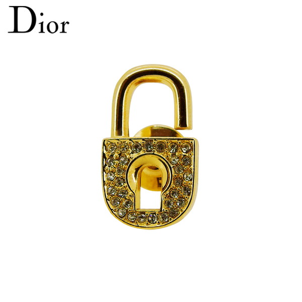 【お買い物マラソン★30％OFFクーポン】【中古】 ディオール ピンブローチ ラペルピン ゴールド GPクリスタルラインストーン Dior T23841 ブランド ハイブランド ヴィンテージ 送料無料