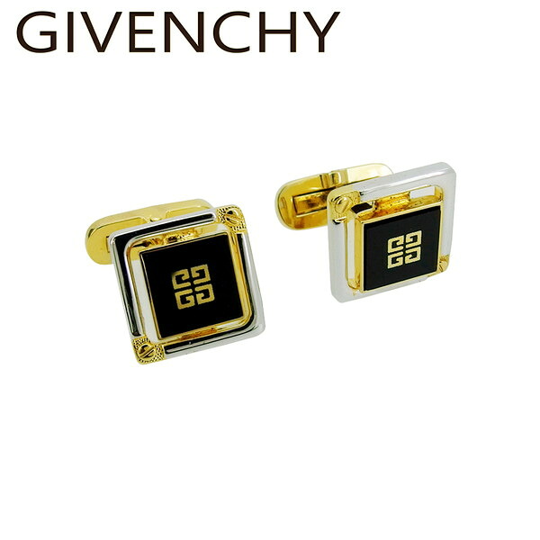 【Fashion Special Fair★29％OFFクーポン】【中古】 ジバンシィ カフス アクセサリー ブラック GP×シルバー素材（ブラック×ゴールド ×シルバー） GIVENCHY T23871 ブランド ハイブランド ヴィンテージ 送料無料
