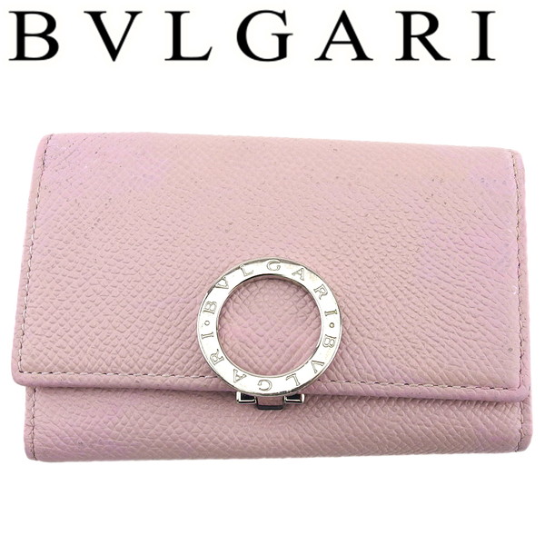 【Fashion Special Fair★24％OFFクーポン】【中古】 ブルガリ キーケース ブルガリブルガリ ピンク レザー BVLGARI T23951 ブランド ハイブランド ヴィンテージ 送料無料