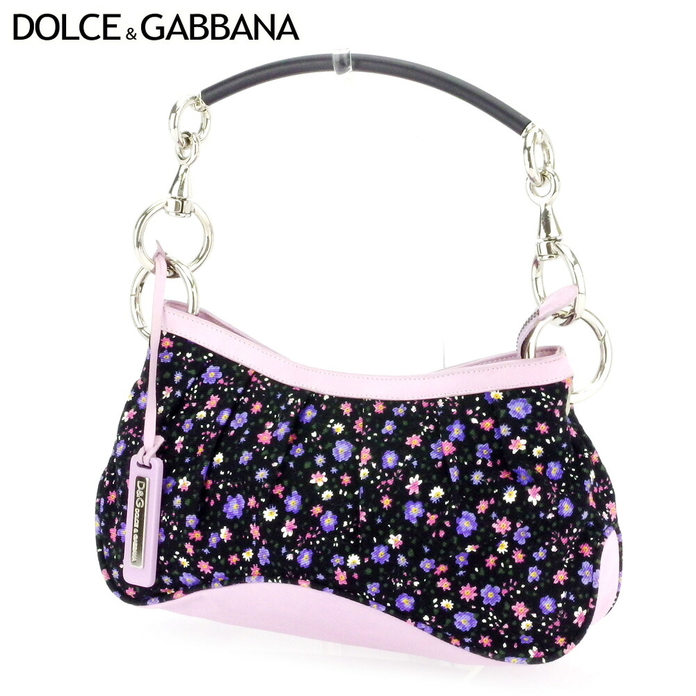 ドルチェ&ガッバーナ DOLCE&GABBANA ハンドバッグ バック クラッチバッグ バック ドルガバ フラワー柄 レディース メンズ ブラック パープル シルバー系 クリスマス プレゼント バック 人気 収納 兼用 【ドルチェ&ガッバーナ】 T9890|ブランドデポ TOKYO
