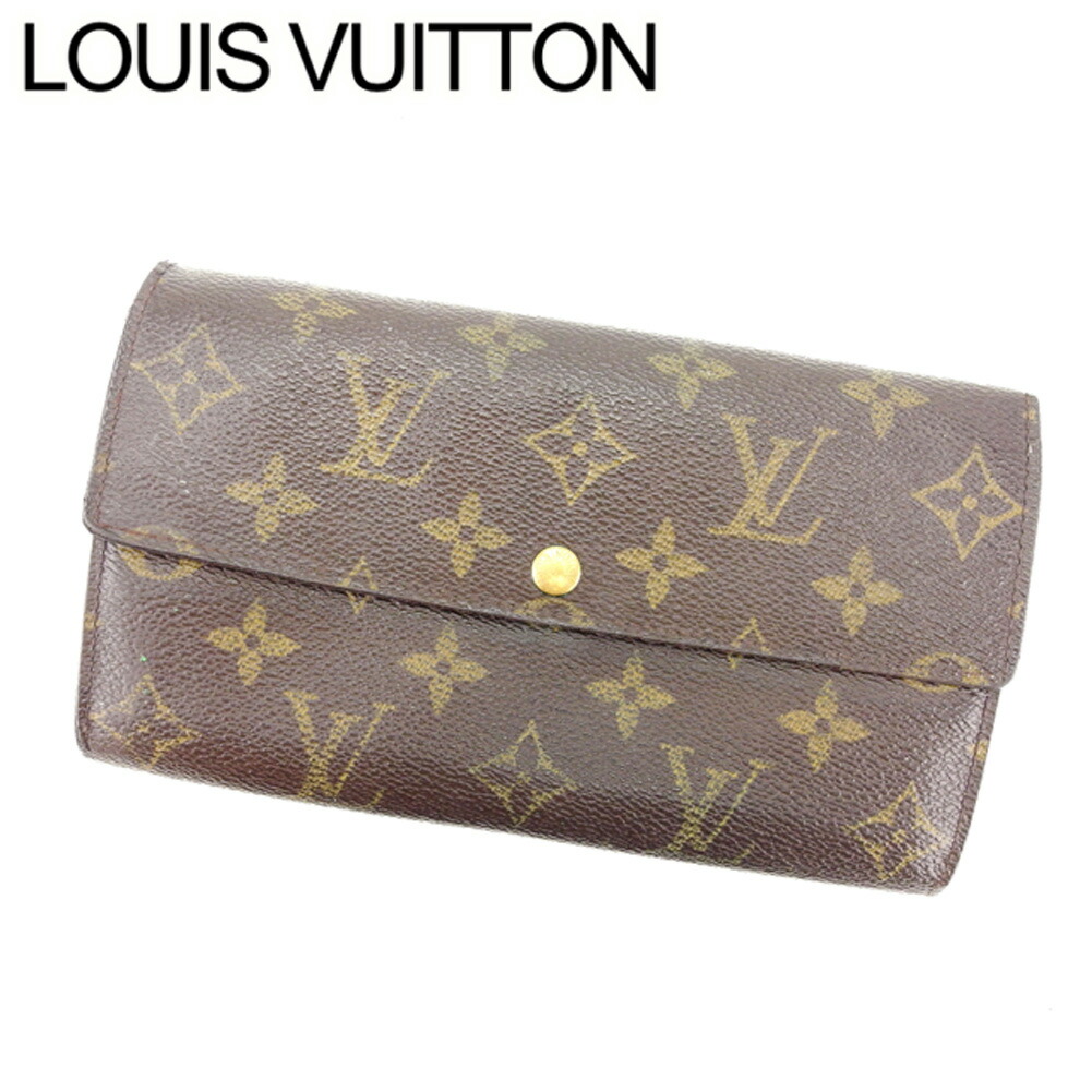 ルイヴィトン モノグラム 財布 ポルトモネビエ トレゾール 二つ折り レディース LOUIS VUITTON ルイ ヴィトン 二つ折り財布 モノグラム