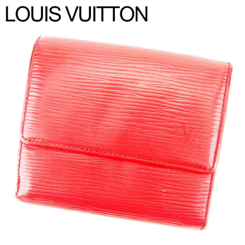 【Fashion Special Fair★24％OFFクーポン】ルイ ヴィトン Wホック財布 三つ折り ポルトモネビエカルトクレディ エピ レッド レザ- LOUIS VUITTON 【ルイ・ヴィトン】 e1311s 【中古】 ブランド ハイブランド ヴィンテージ 送料無料