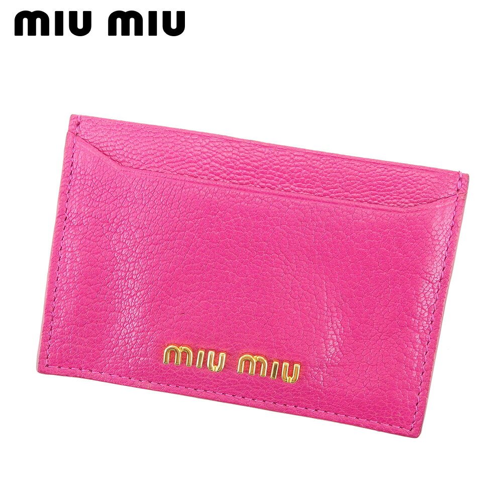 楽天市場】ミュウミュウ MIU MIU 定期入れ パスケース ピンク系