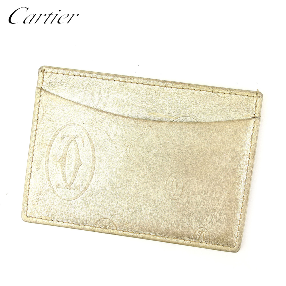 本物保証】 Cartier カルティエ カード入れ 定期入れ レザー ボルドー