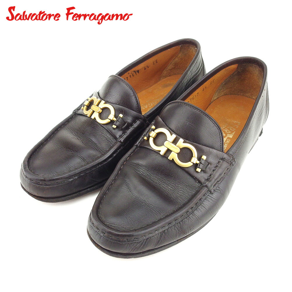 【美品】サルヴァトーレフェラガモ　ラグソール　ヴァラ　モカシン　ローファー　7 楽天市場】【20%OFF】 フェラガモ ローファー 7EE / 約25.5cm